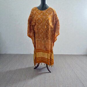 Hand Block Printed Cotton Kaftan